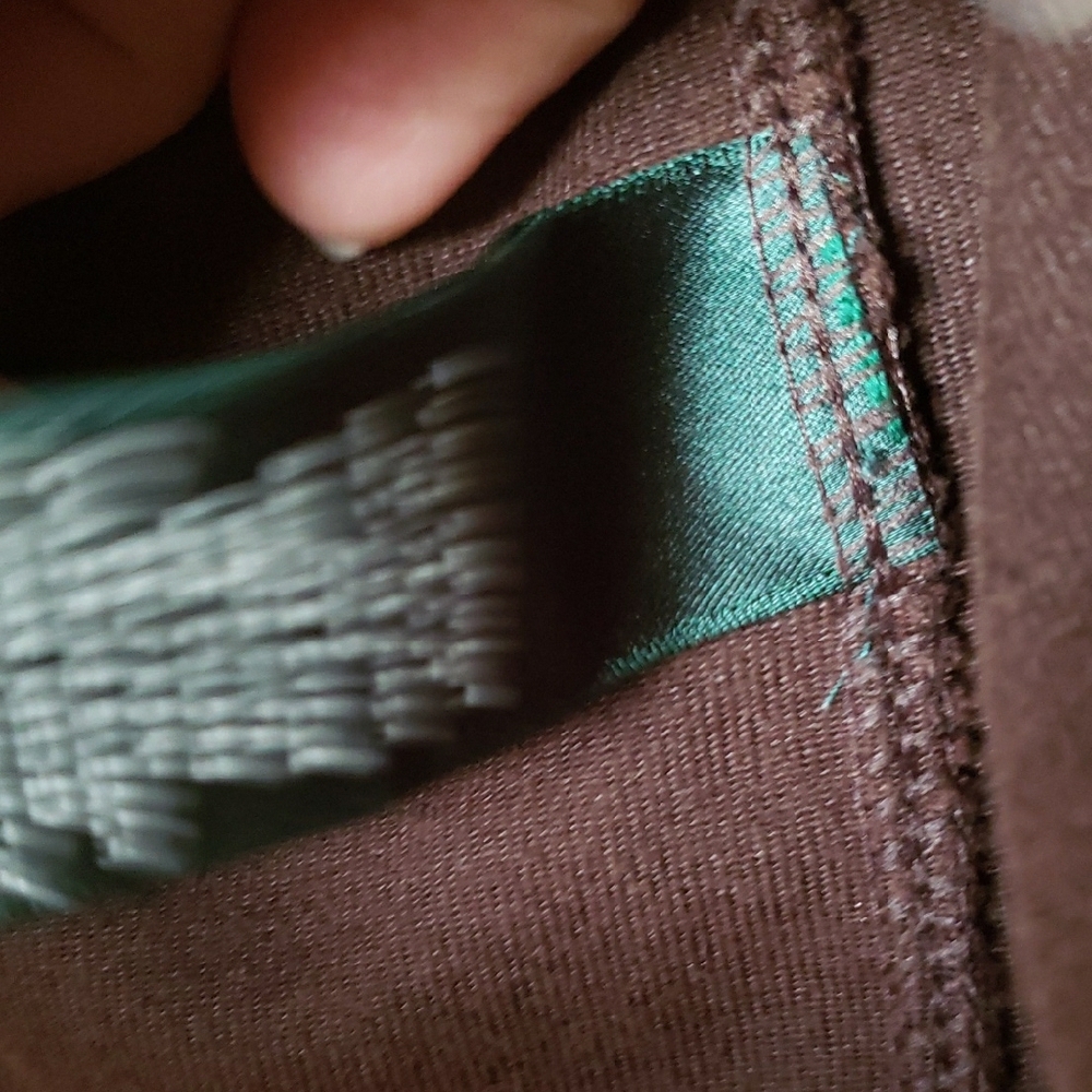 LAUREN Ralph Lauren Brown Quilted Bomber Jacket Velvet,SIZE M - Picture 5 of 10